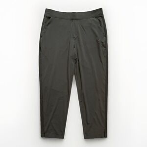 Athleta Brooklyn Ankle Pants Womens 16 Green Travel Pockets Athleisure 198671